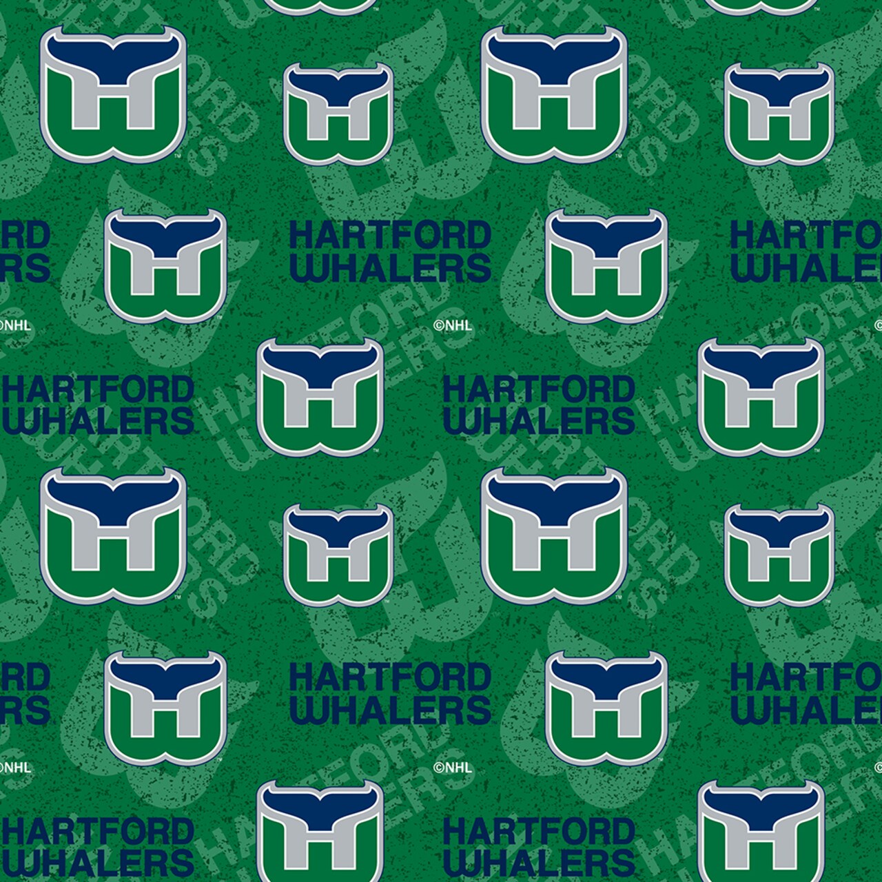 Sykel Enterprises NHL Team Cotton Fabric-Hartford Whalers Tone on Tone Cotton Quilting Fabric
